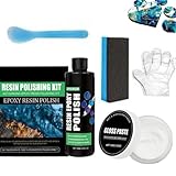 tkerinse Epoxidharz Schleifenkratzen Set, Polierpaste Epoxidharz, Epoxidharz-Polierset, Harz-Polierpaste, Epoxidharz-Schleifen, Polieren von Heimkunstwerken, Schleifpasten für Hochglanzoberflächen