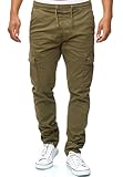 Indicode Herren Broadwick Cargohose aus Baumwolle mit 6 Taschen | Cargo Chino f. Männer Army L