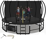 Devoko Trampolin Outdoor Ø228/305/366/427 cm, GS-Zertifikat, Mit verstärkten Beintraversen, Stabil, Robust und Belastbar, Einteilige Konstruktion für Kinder und Erwachsene