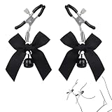 2er Blume Nippelklemmen Brustwarzen Einstellbare, Bruststimulatoren für Für Frauen und Männer, Verstellbar, Brustwarzenklemmen mit Glocken und Kette, Brustklemmen aus weichem Gummi