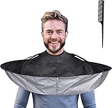 Lictin Friseurumhang, Haar Schneideumhang Regenschirm, Wasserdichter und faltbarer Friseurumhänge Umhang Friseur Black Friseurbedarf Umbrella Cape Friseur zubehör für Haarstyling, Schnitte, Salon