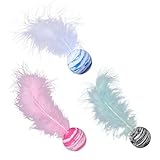HEMOTON 3 Stück Sternenhimmelkugelspielzeug Lustig Interaktiv Interaktives Für Katzen Katzenspiel Für Katzenspielzeug Für Drinnen Katzenspielzeug Drinnen Chat Eva Zufällige Farbe