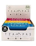 Energieriegel BIO von TZAMPAS® - 16x40g Riegel - 4 Sorten nachhaltige Sportriegel mit Superfoods für langfristige Energie - Vegan/Ohne Zusatz von raffiniertem Zucker