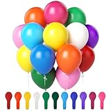 Oamwrae 110 Stück Luftballons Bunt, 12 Zoll Latex Partyballons, Bunte Luftballons Helium Geeignet, für Geburtstagsdeko, Party Deko, Babypartys und Hochzeiten