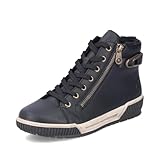 Rieker Damen Schnürstiefeletten N0708, Frauen Stiefeletten, lose Einlage,Winterstiefeletten,gefüttert,Boots,Stiefel,schwarz (00),40 EU / 6.5 UK