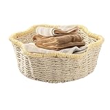 Vokoso Brotkorb - Essenskorb aus handgewebtem Stoff | Fruit Food Colaute für das Frühstück Display Box | Display Organizer Aufbewahrungskorb dekorativ