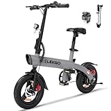 ELEKGO E Bike 14 Zoll Elektrofahrräder Klappbar mit 250W Motor und 36V 7.8Ah Akku, 3 Geschwindigkeitsmodi,Sitzhöhe Verstellbar, Elektrofahrrad für Herren Damen