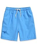 Vaenait Baby 6M-7T Kleinkinder Jungen Jungen LSF 50+ UV-Schutz schnell trocknend Strand Badeshort Board Shorts mit Netzfutter / Kordelzug - Blau - XL/6- 7 Jahre