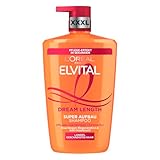 L'Oréal Paris Elvital XXXL Shampoo gegen Spliss, Für traumhaft langes Haar, Mit Rizinus-Öl, Vitaminen und pflanzlichen Proteinen, Dream Length Super Aufbau Haarshampoo, 1 x 1000 ml