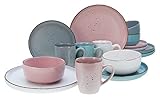 CreaTable, 22908, Serie MODERN FASHION, 16-teiliges Geschirrset, Kombiservice aus Steinzeug, spülmaschinen- und mikrowellengeeignet, Qualitätsproduktion
