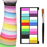 KARLOR Gesichtsfarben Palette mit Pinsel , 23 Farben Face Paint Kit Body Painting Gesichtsbemalung Körperfarbe wasserlöslich sicher Theaterschminke Mischfarbe Festival Halloween Fasching Makeup