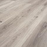TRECOR® Klick Vinylboden RIGID 3.5 Massivdiele - 3,5 m stark mit 0,30 mm Nutzschicht - Sie kaufen 1 m² - WASSERFEST (Vinylboden 1 qm, Eiche Silver)