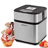 Syntrox Germany Eismaschine Jinoria für Speiseeis & Frozen Joghurt, Eiscreme Maschine, Softeis und Frozen Joghurt Maker, Eis selber machen, mit Timer, Kinderfreundlich
