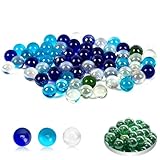 CALLYSONIC 100Stk Murmeln Glas, 14mm Kleine Glasmurmeln,Durchsichtig Klare Glasmurmeln, Bunt Glasmurmeln Kinder Murmelspiel Deko Spielzeug Spielmaschine für Pflanzendekoration