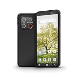 emporiaME.7 Senioren-Smartphone ohne Vertrag, Android 15 Handy mit Notruftaste, 5,45' Touchdisplay, NFC, 6 GB RAM, 128 GB Speicher, Fingerabdrucksensor, IP54, Schwarz