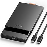 UGREEN 2 5 Zoll Festplattengehäuse USB C 3.1 Gen 2 auf SATA III bis zu 6Gbps Gehäuse für 2,5 Zoll SSD und HDD in Höhe 9.5mm 7mm UASP Externes Case für 2.5 Zoll Festplatten mit USB C zu USB C Kabel