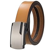 JUJNTNT 3,5 cm breiter Echtledergürtel für Herren, Anzuggürtel mit Ratsche (120 cm/28)