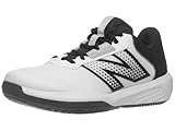 New Balance Damen 696 V6 Tennisschuh, Weiß/Schwarz, 35 EU Weit