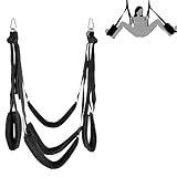 Liebesschaukel Sexschaukel Tür und für die Decke,Deluxe Liebesschaukeln Sex Möbel mit 5 Extra Breite Polstern,Sex Swing Belastbar Bis 100kg,BDSM Sexspielzeug für Paare Extrem Sex (Schwarz)