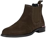 Tommy Hilfiger CORE RWB HILFIGER SUEDE CHELSEA ( Stiefeletten Herren, Grün (Black), 44 EU