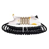 ROCKBROS Fahrradschloss Zahlenschloss Kinder, Kabelschloss mit Drahtseil 130cm/4.6mm, Helmschloss Skischloss mit 4 Zahlencode, Schloss Fahrrad für Rennrad Sci Snowboard Scooter Roller Ebike Gravel