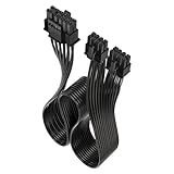 16AWG PCIe Stromkabel Twin 8pin Auf 16PIN (1twin+4) Anschluss Für Hochstrom GPU Kompatibilität Farbcodiertes PCIe Anschlusskabel