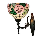 GAUUA Wandlampe Im Tiffany -Stil, Retro -Wandwände In Der Hand -Farbigem Glasfarbglas Für Flur Schlafzimmer Café Bar Wand Tapete, Einzelkopf