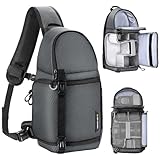 K&F Concept Kamera-Umhängetasche, wasserdichte Kamera-Reisetasche, Foto-Rucksack, Kamera-Umhängetasche mit Regenschutz