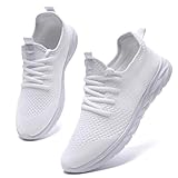 AZSDXS Leicht Turnschuhe Sportschuhe Damen Sneaker Atmungsaktive Hallenschuhe Sommer Schuhe Laufschuhe Outdoor für Fitness Tennis Jogging Bequem Straßenlaufschuhe Weiß 42