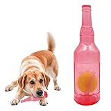 AOTISBAO Quietschspielzeug für Hunde, 2er-Pack, Flasche mit Tennisball, interaktives Kauspielzeug für kleine, mittelgroße und große Hunde