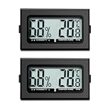 Digital Thermometer Innen Hygrometer Mini Hygrometer Thermometer Innen Reptilien Digitaler Hygrometer, für Büro, Küche, LCD-Thermometer Inkubator, Thermometer Gewächshaus (2)