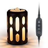 Staymoment Elektrische Duftlampe für Wachs mit Timer: Duftwachs Tischlampe für Duftkerze ätherische Öle Raumduft Wohnzimmer Industrial Deko Schwarz