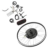 Shanrya Elektrofahrrad-Umbausatz, Gute Wärmeableitung 48 V 1000 W Fahrrad-Hinterradnaben-Motorsteuerungssatz No Noise Aluminiumlegierungsnabe für Fahrräder (26 Zoll)