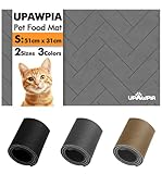 UPAWPIA Napfunterlage Hund Saugfähig Napfunterlage Katzen rutschfest Futtermatte Katzen Langlebig Hundenapf unterlage Schnelltrocknend Waschbar Kieselgur Unterlage katzennapf (Grau, 31 x51 cm)