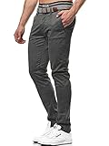 Indicode Herren Waller Chinohose Stretchhose | Chino Herrenhose Stretch Stoffhose Pewter, 34/32