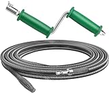 Rohrreinigungsspirale Abflussreiniger 3 Meter X10mm Spirale Abfluss Rohrreinigung Abflussspirale Rohrreiniger Spirale Rohrspirale Reinigungsspirale Abfluss Spirale Toilette Küche mit manuellem Adapter