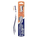 Dr.BEST Zahnbürste Interdent Aktiv, Mittel, Handzahnbürste, Plaque Entfernung, Tiefenreinigung, sanft zum Zahnfleisch, ergonomischer Griff, 1 Stück