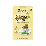 Zindagi Stevia Liquid Drops – Natürlicher & Zero Calorie Süßstoff – Zuckerersatz für Diabetiker (30 ml)