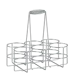 kela Flaschenträger 6 Flaschen, Flaschenkorb Metall verchromt, Flaschentasche für Glas- und PET-Flaschen bis 1,5l, Bierträger, glänzend