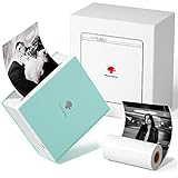 Phomemo M02 Taschendrucker Mini-Bluetooth-Drucker Tragbarer thermischer Fotodrucker mit wiederaufladbarem Akku und USB-Kabel, kompatibel mit Android und IOS, für Journal, Studie, Heimwerken, Grün