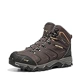 NORTIV 8 Herren Outdoorschuhe Wanderstiefel Trekking Wanderschuhe Wasserdicht Mid Kletterschuhe Bergsteigen Hiking Boots Armadillo Serien,Size 45,Braun/Schwarz,160448_M-E