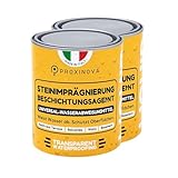 Proxinova Steinimprägnierung Beschichtungsagent 2er Pack – Wasser- & Schmutzabweisender Schutz für Stein, Beton & Terrassenfliesen – Versiegelung für Böden & Außenbereiche