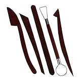 HOMSFOU 5 Stück Teiliges Set Holzwerkzeuge für Modellierung von Professionelle Sculpting Tools für Kreative Töpferarbeiten und Kunstprojekte für Formen und Gestalten von Keramik und