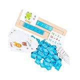 UPKOCH 1 Satz Holzblock lernspiel Puzzle Denkspiel kinderpuzzle für ab Jahren Zahlenspielzeug für Kinderspielzeug Mathe-Spiele hölzern Blue