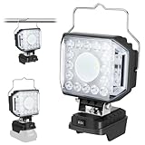 LustLocke Akku Lampe für Makita 18V Akku, 62W 8800LM Led Arbeitsleuchte, Strahler Tragbares Flutlichter Baustellen Lampe,mit 2 USB für Camping, Autoreparaturen（Ohne Akku）