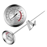 Homoyoyo Edelstahl Temperaturfühler Bratenthermometer mit Präziser Sonde für Grill und Küche Schneller Temperaturmesser für Fleisch und Öl Vielseitig Einsetzbar bei Bbq und Outdoor kochen