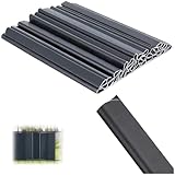 Jiavlyx 40 Stück Klemmschienen für PVC Sichtschutzfolie, 19×1.5cm PVC Befestigungsclips Sichtschutz, Klemmschienen für Sichtschutzstreifen, für Befestigungsclips Gartentor Balkon Fences Film