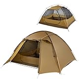 TOMOUNT Nylon Zelt 3 Personen Familienzelt mit Aufbewahrungstasche und Luftpumpe campingzelt für Outdoor, Camping, Hiking, Festival