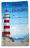 Fahne/Flagge Mein Norden Leuchtturm 90 x 150 cm