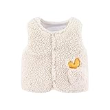 Fleeceweste Kinder Übergangsjacke Kinder Unisex Winterjacke Weste Plüsch Teddy Jacke Winter Reißverschluss Fleeceweste Mantel Kapuzenweste Weste-Mantel Oberbekleidung